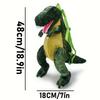 Plush T-Rex Backpack for Kids Dinosaur Bag for Kids with Adjustable Straps & Zipper Dino Costume Accessories for Boys Girls