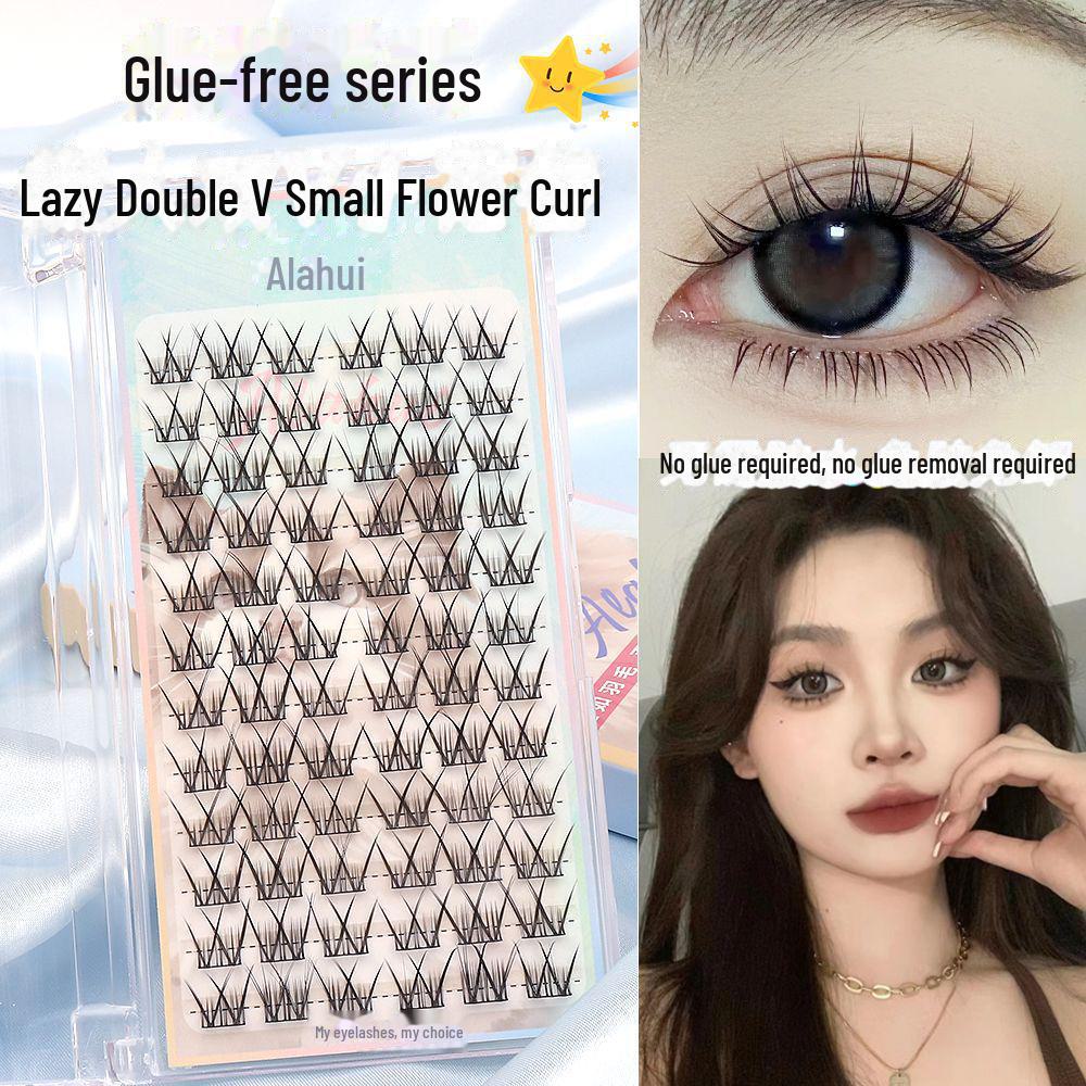 

Ленивые ресницы: Маленький завиток, Двойной V, Толстые, Естественный вид, Черные на тонком стебле накладные ресницы.