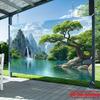 Mountain Lake Nature Tapestry, Green Landscape Background Cloth, Home Wall Decor