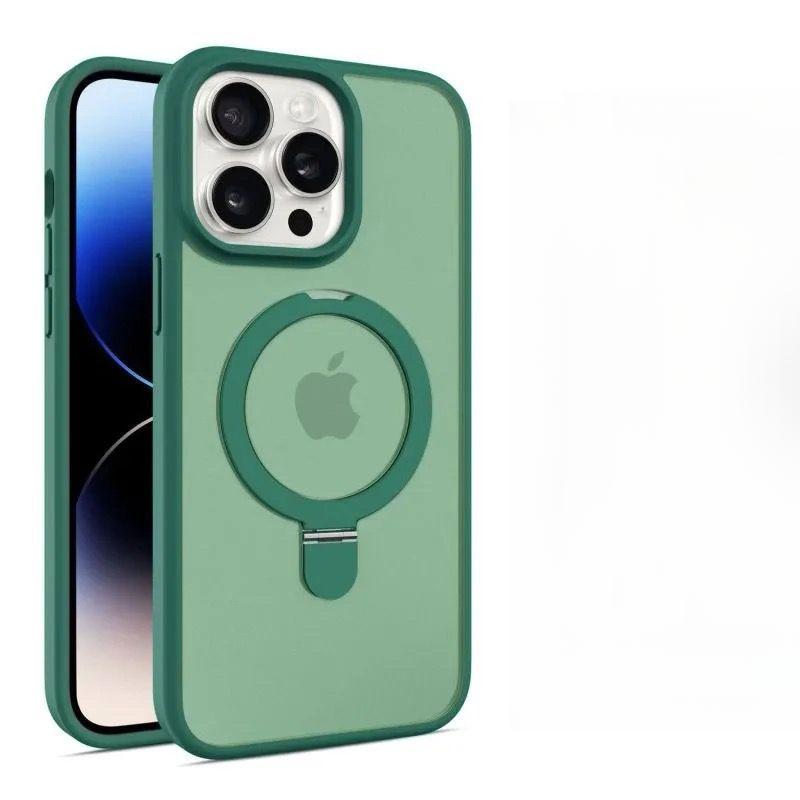 

Чехол для телефона для Apple iPhone 16 Pro Max - Силиконовый вращающийся держатель-подставка Креативный противоударный чехол с полной защитой для iPhone 16/15/14/13/12/11/Pro/Plus/ProMax iPhone 11Promax зелёный