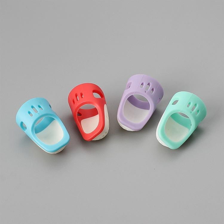 Sewing Thimbles with Silicone Finger Sleeve for Sewing Finger Thimble for Cross Stitching 1pc