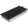 Lüftungsgitter 17x37 schwarz mit Jalousie