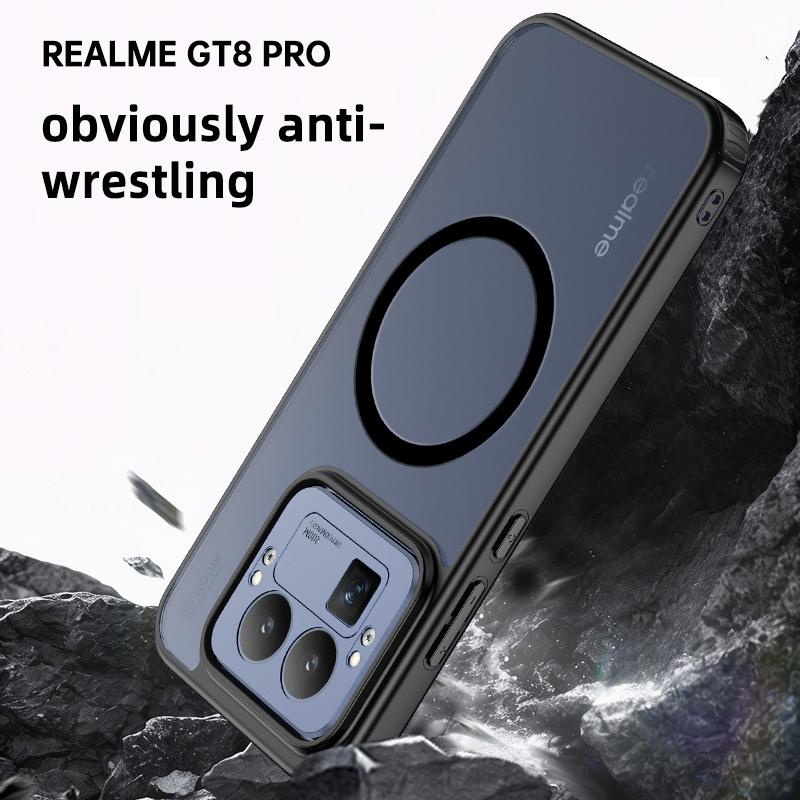For Realme GT8 and Realme GT8 Pro Case Frosted Semi-transparent Baby Skin Touch Raised Camera Lens Lips Guard Hybrid Soft Cover