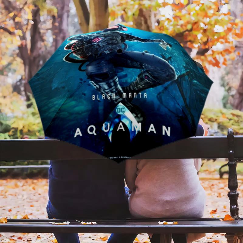 Aquaman Realm Folding Umbrella Durable Suitable For All Seasons Umbrella Three Folds Umbrella