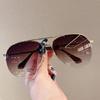 Nowe Modne Okulary Przeciwsłoneczne Pilotki z Soczewkami Gradientowymi Vintage Okulary do Jazdy na Rowerze i Jazdy Samochodem Unisex Ochrona Uv400 Okulary