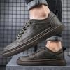 Fashion Genuine Leather Casual Shoes for Men Shoes Design Handmade Sneakers Mens Comfortable Leather All-match Comfortable Skate Shoes