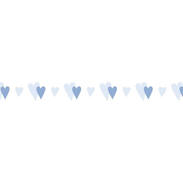 Washi Tape Petit coeur, bleu layette, 10mm, Rouleau 15m