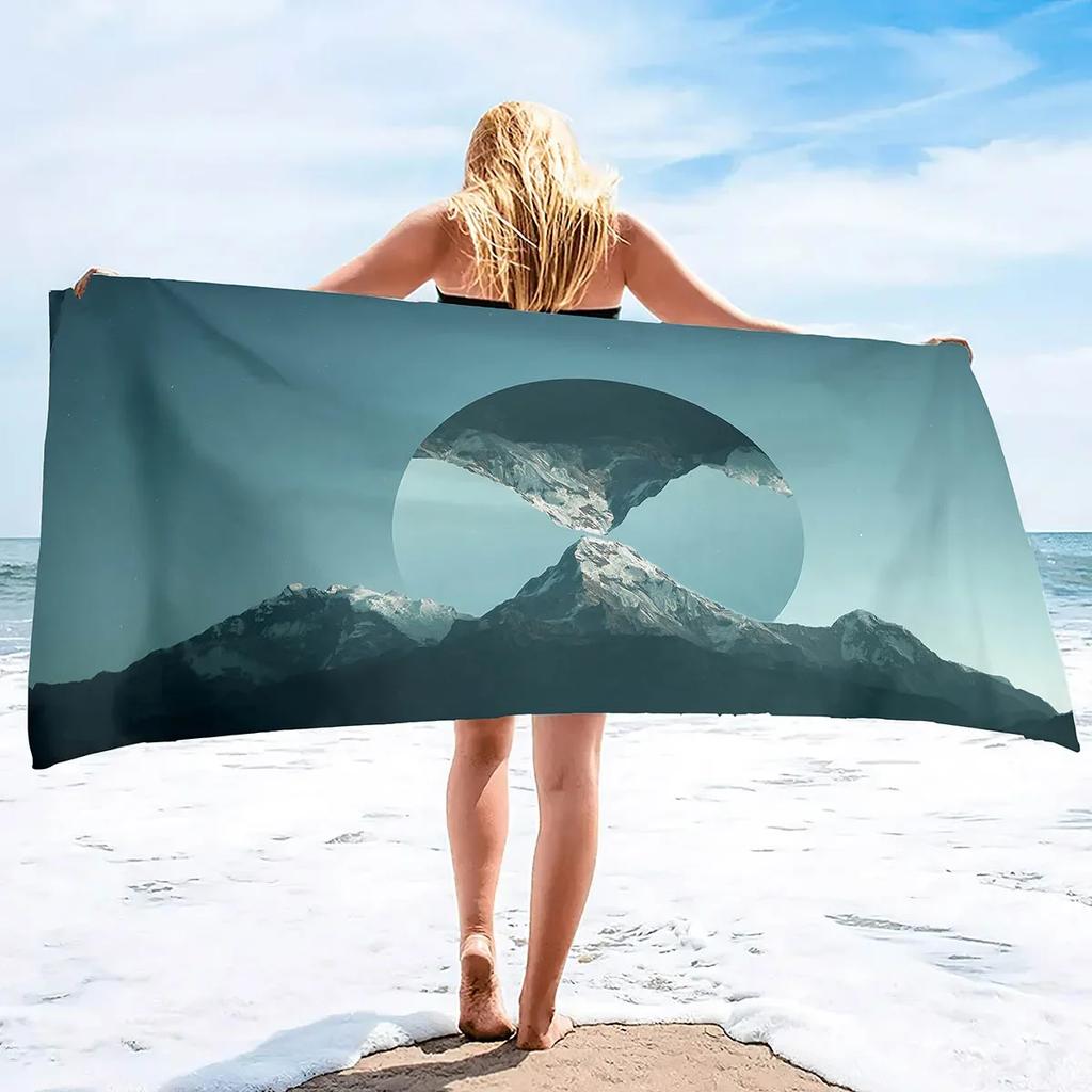 Minimalism Beach Towel,Plush Oversized Beach Towel,Large Summer Swim Towel,Travel Blanket Vacation Essentials Lounge Chair Cover