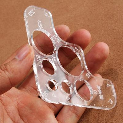 Clear Acrylic Circle Template, Stitching Corner Templates Leather Positioning Tool Round Corner Stitching Ruler Stencil
