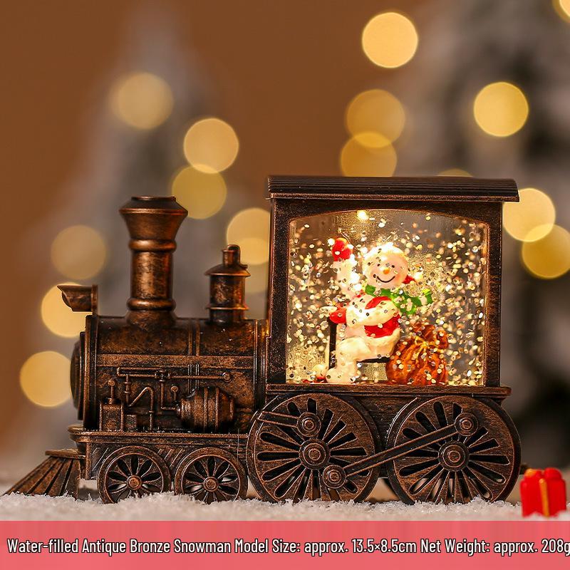 

Сцена Різдвяної ялинки Світловий водяний ліхтар - Настільна прикраса та Декорація для торгового центру