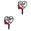 Memorial Grave Marker Cemetery Decoration Remembrance Waterproof Burial Garden Stake for Anniversary Backyard Sign Party Lawn