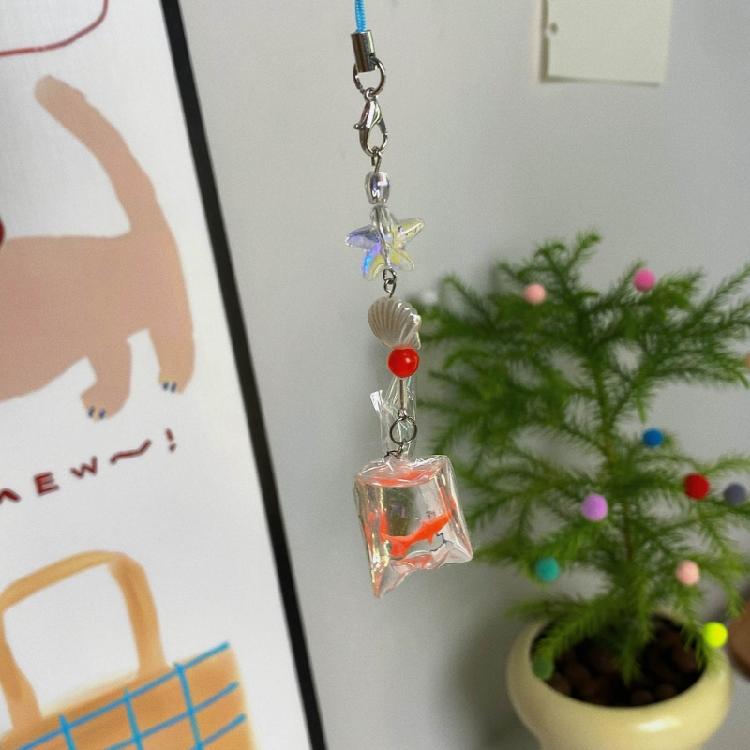 Handmade Beaded Phone Decoration Pendant Gold Silver Phone Chains Pendant