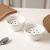 Ceramic Hot Pot Drip Oil Bowl Mesh Double-layer Filter Soup Bowl Dipping Sauce Bowl  Restaurant
