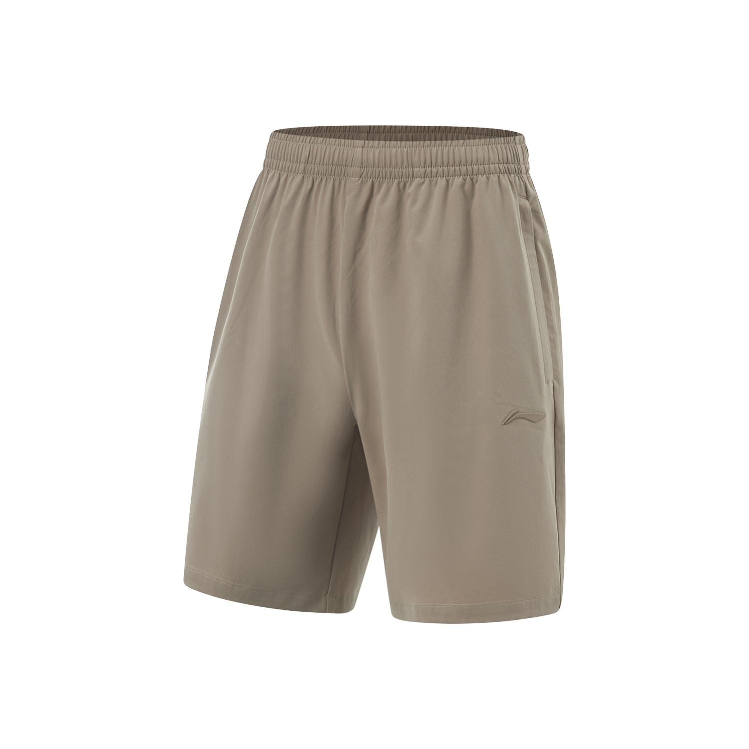 

Li Ning Серия Фитнес Однотонные Шорты Спортивные Шорты с Кулиской Средней Посадки Быстросохнущие Прямого Кроя Мужские шорты Коричневый AKSV111-9 XXL