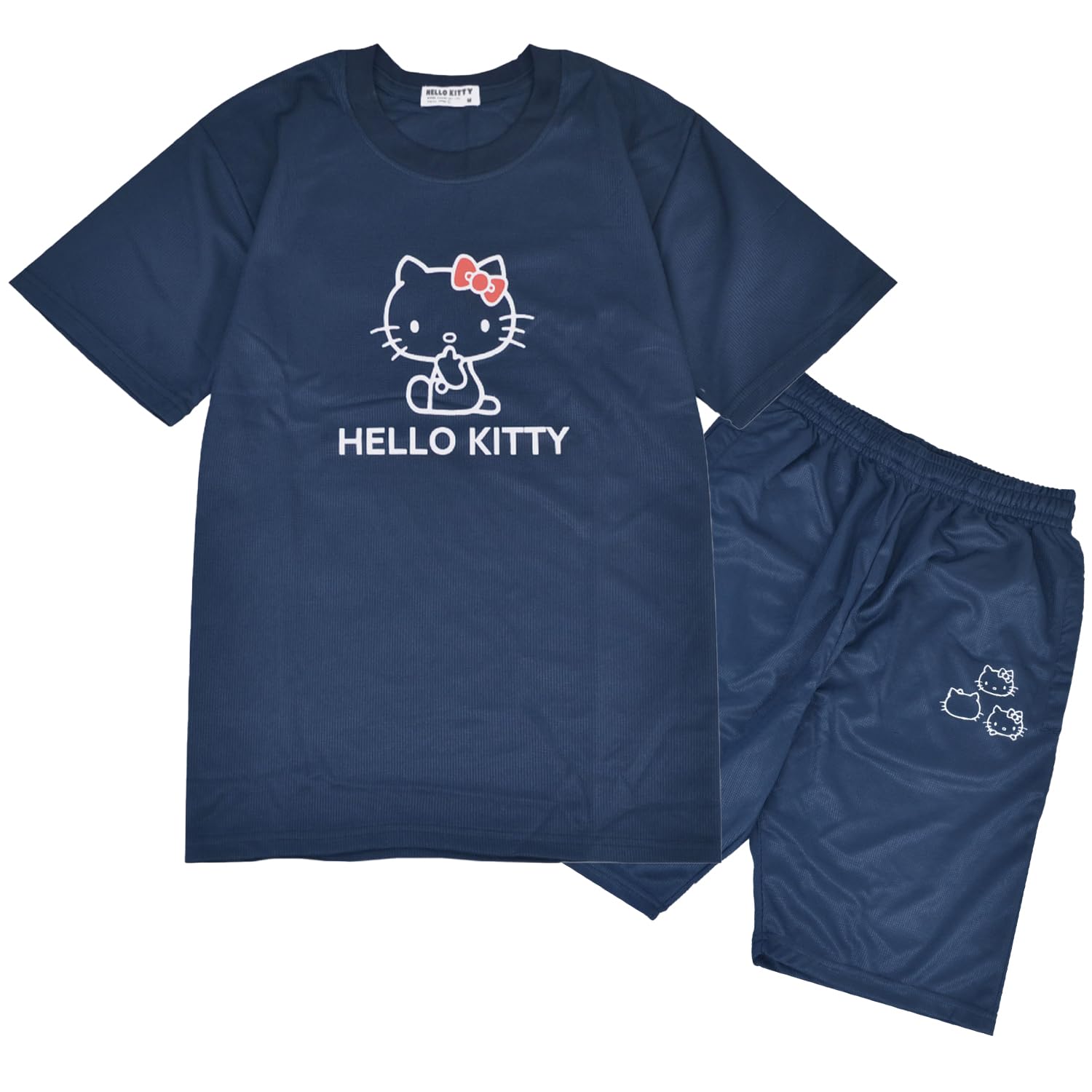 Yoshida Yu Hello Kitty T-shirt Half Pants Set Sleeve Loungewear Drawstring Sanrio Characters