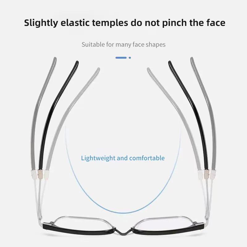 Metal Half Frame Reading Glasses Men Women Fashion Transparent Presbyopic Glasses for Middle-aged and Elderly +1.0 To +4.0