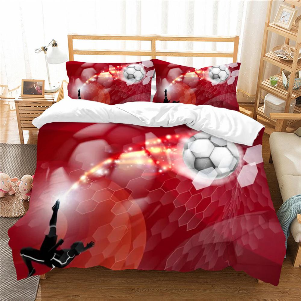 Soccer Duvet Cover Sports Style Home Bedspreads King Queen Size Bedding Fashion Quilt Cover Woman Man Bedding Sets