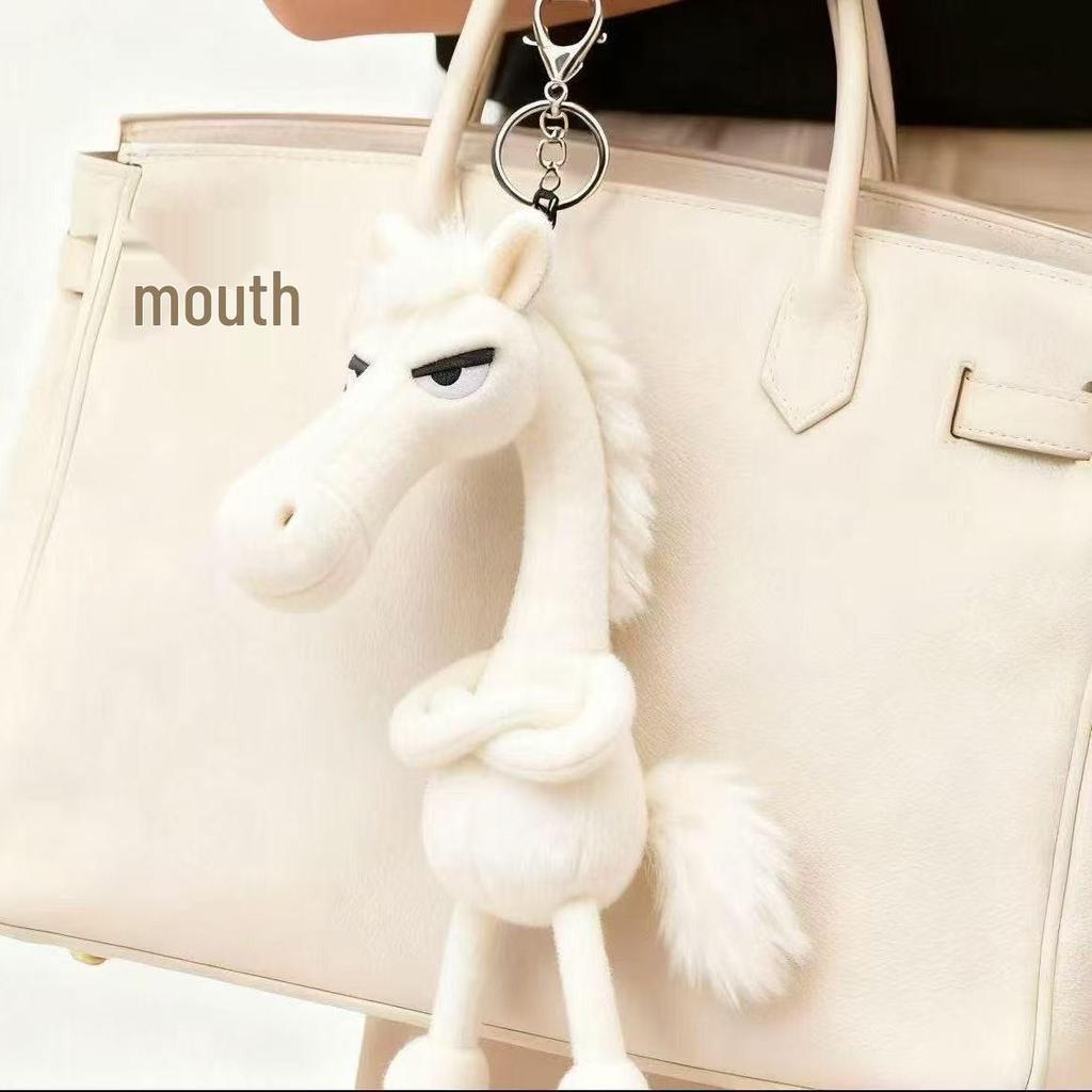 2026 Year of the Horse Mascot Black Horse Plush Bag Pendant Gift