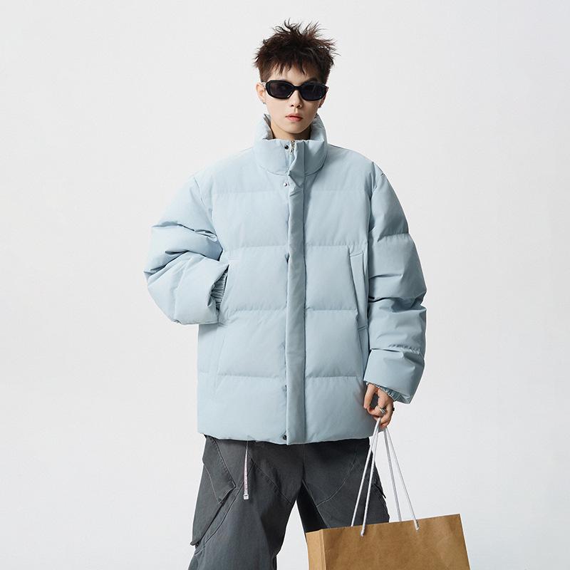 

Men s Winter Cotton-Padded Stand Collar Jacket - Warm, Windproof, Casual Outerwear L