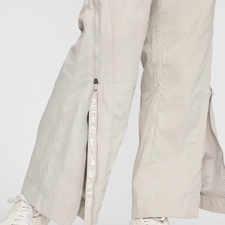 Nike Nsw Cllctn Rpl Zip Pant Otg Simple Brand Logo Comfortable Straight Leg Casual Pants Women Pants Light-Gray FV7545-014