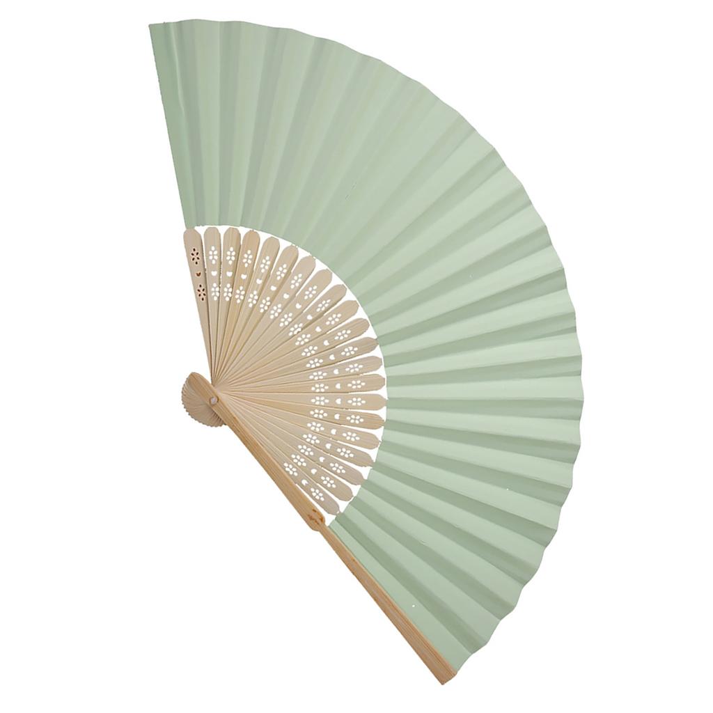 Various Colors Chinese Folding Bamboo Ribs Fan DIY Blank Paper Fan Wedding Shower Party Decor