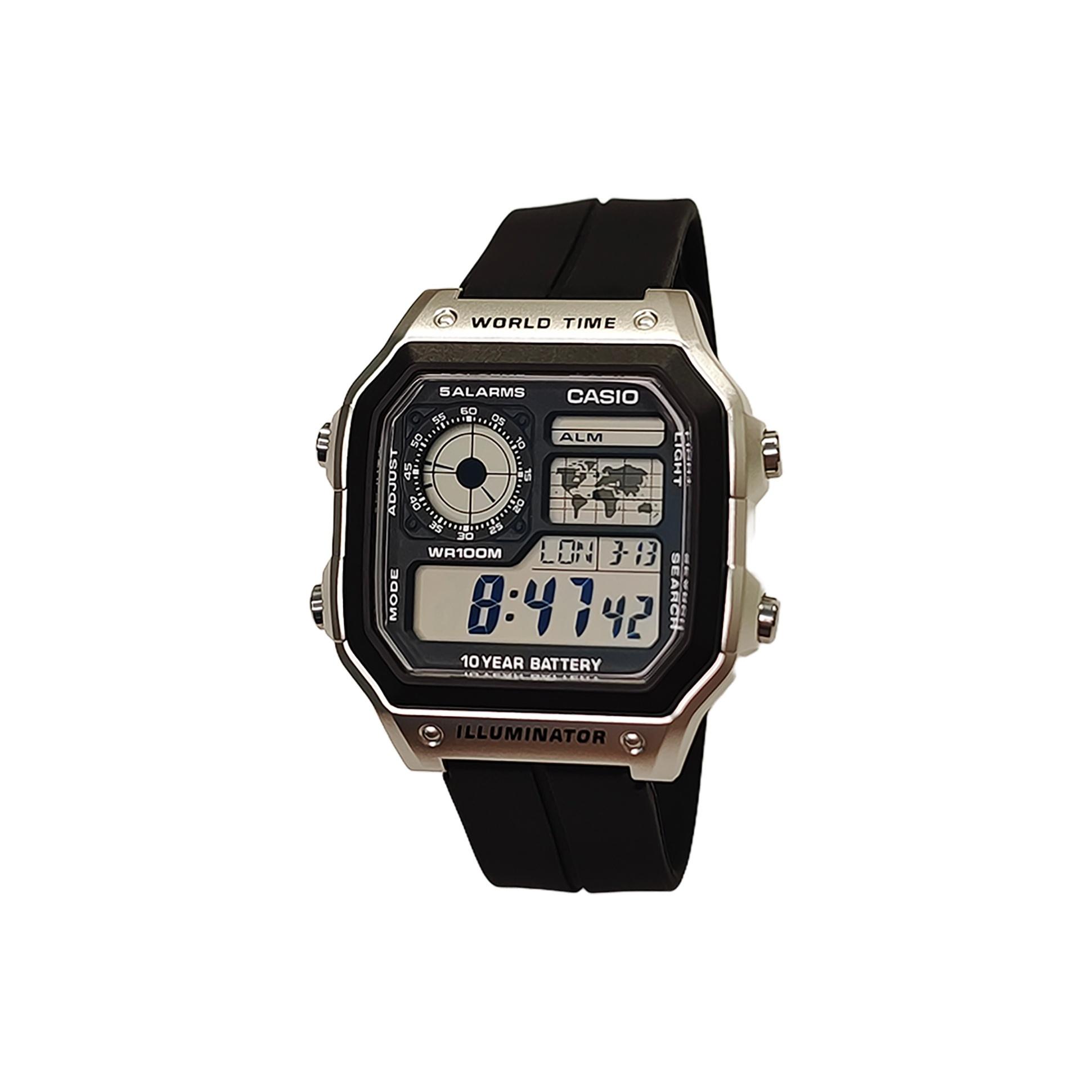 CASIO Unisex YOUTH Black Watch AE-1200WHD-1A(Watch3--)