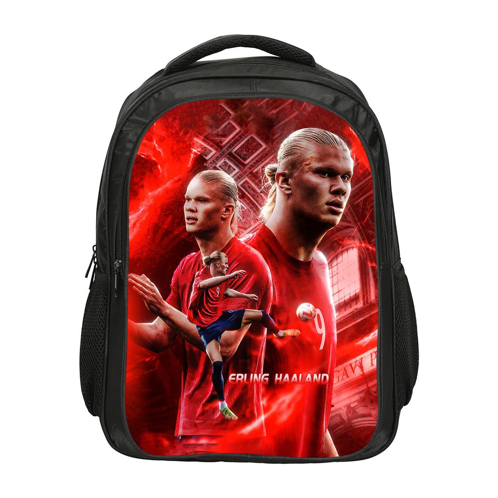 Haaland Double layered Backpack Football Star School Bags Rucksack Football Sports Bookbag Travel Large Capacity Backpacks