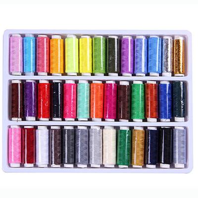 39Pcs Sewing Thread Mixed Colors Convenient Polyester Yarn Sturdy Stitching Thread