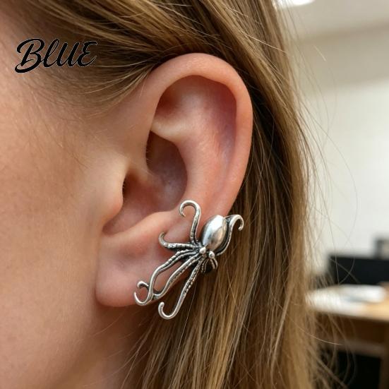 Vintage Octopus Earrings 1Pc Ear Cuff Earring Non Pierced Cartilage
