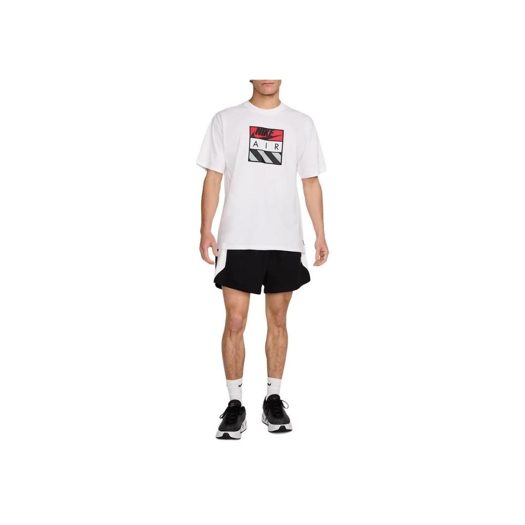 Nike Letter Brand Logo Print Round Neck Drop Shoulder Loose Short Sleeve T-Shirt Men T-Shirt White HJ0578-100