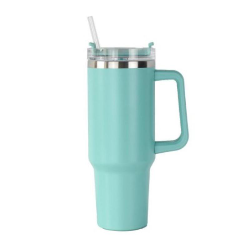 Thermos Mug 40 Oz Tumbler with Handle Straw Cup Drinkware Stainless Steel Mug Coffee Cup Thermal Travel in-car Thermos Bottle