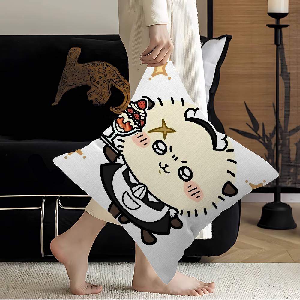 RRakko Cartoon Office Cushion Pillowcase Car Cushion CoverXCM Lumbar Pillowcase Sofa Pillowcover