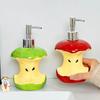 Stylish Ceramic Liquid Soap Container With Press Pump Lovely Fruit Core Soap Dispenser For Home Bathroom Countertop Organizing