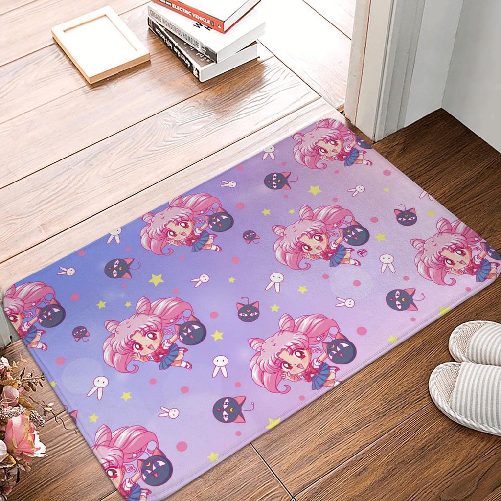 Anime Sailors Moons Doormat Anti-Slip Entrance Bathroom Kitchen Floor Door Mat Garage Rug Carpet Footpad