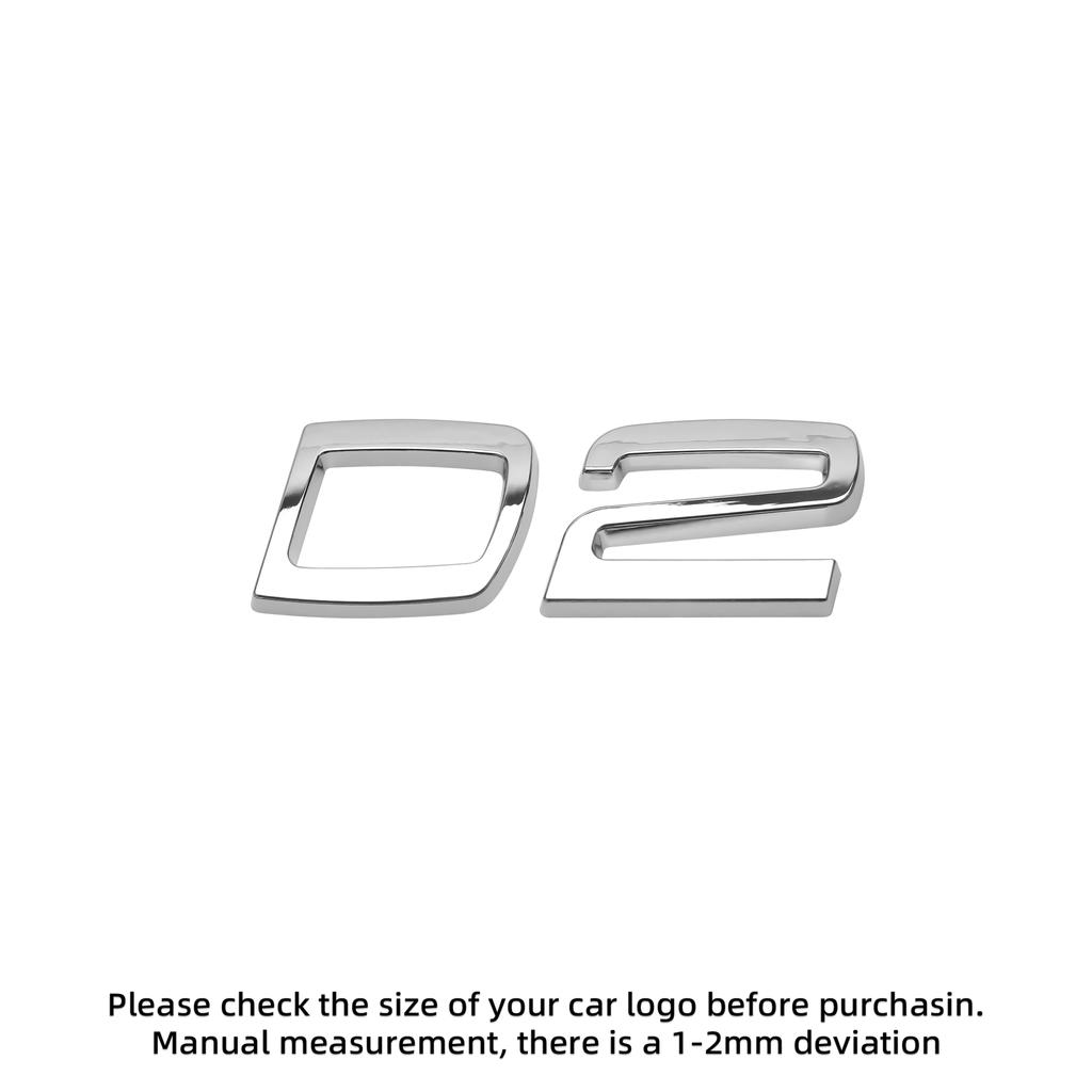 3D ABS Buchstaben Aufkleber für Für Volvo D2 D3 D4 D5 D6 D7 D8 Auto Heckklappe Heckklappe Seitenkotflügel Abzeichen Emblem Aufkleber Dekoration