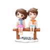 Anime Couples For Car Ornament Model Cute Kiss Balloon Figure Auto Interior Decoration Pink Dashboard Figurine Accessories Y8H2