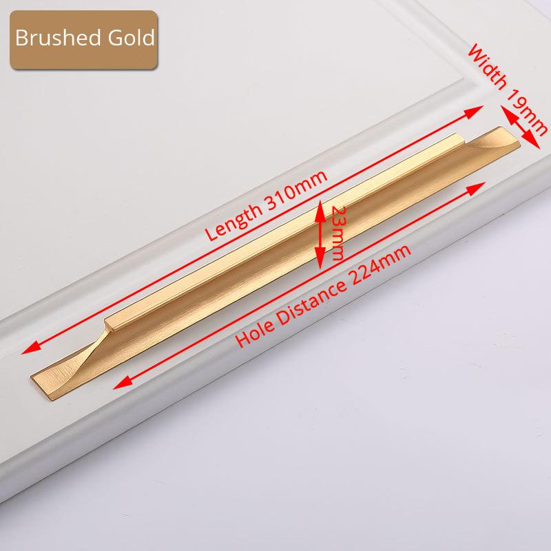KAK American Style Black Cabinet Handles Gold Solid Aluminum Alloy Kitchen Cupboard Pulls Drawer Knobs Furniture Handle Hardware