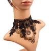 Lolita Steampunk Necklace and Vintage Bow Bracelet Jewelry Set