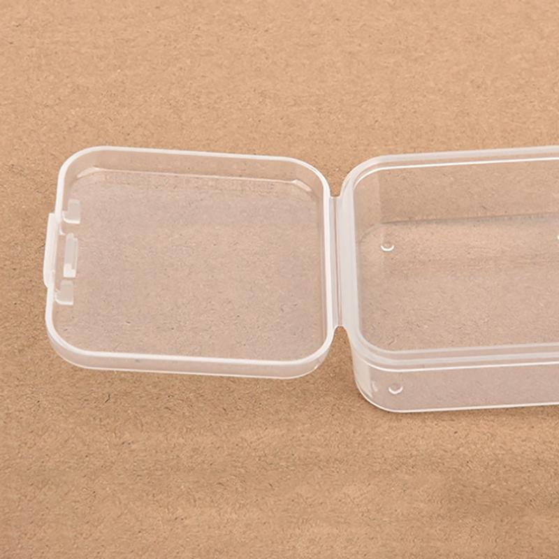 5 Stück Mini Aufbewahrungsbox aus Kunststoff Transparent Schmuckaufbewahrungskoffer Ohrringe Ringe Schachteln Kleinteile Aufbewahrungsbehälter