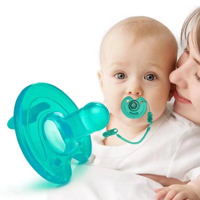0-3 Anos Chupeta Redonda de Silicone Mordedor para Bebê Urso Smiley Gato Chupeta de Silicone Livre de Bisfenol Presente Perfeito para Recém-Nascidos