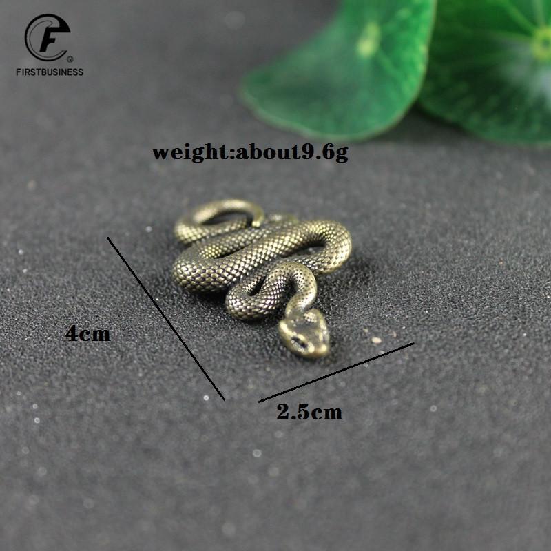 Vintage Copper Long Snake Miniature Figurines Desk Decorations Ornaments Accessories Handmade Brass Car Key Chains Pendant Decor