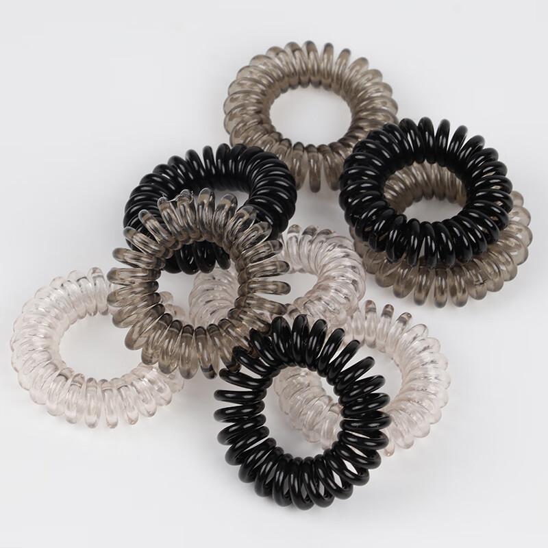9-Piece Hair Ties, High-Elasticity, Transparent Telephone Line Design, Hair Bands for Ponytail