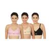 Rupa Women's Cotton Non Padded Wire Free Everyday Bra Multicolored