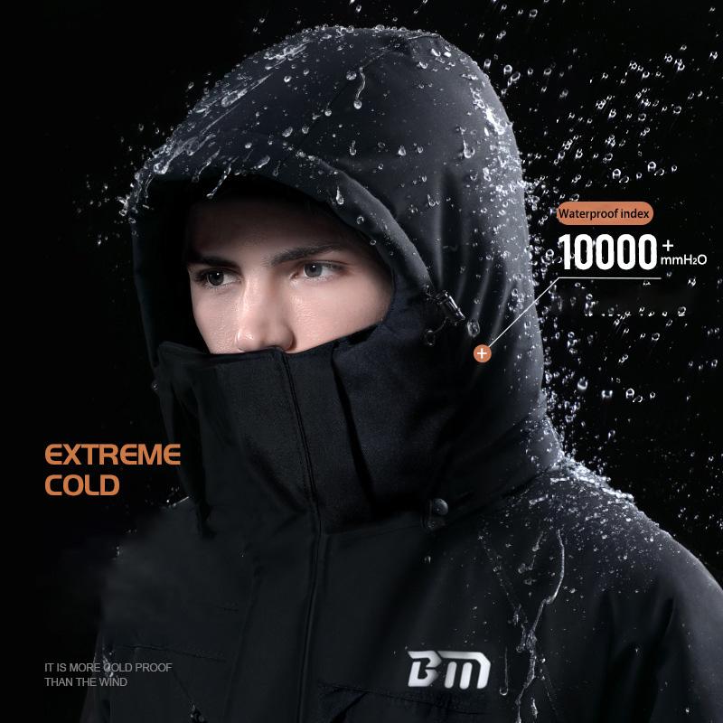 Motorcycle Riding Winter Coldproof Clothing Winter Fashion Waist Designwarm Cotton Jumpsuit Thickened Waterproof Snowmobile Suit