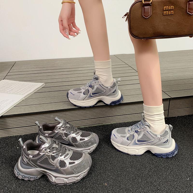 Fashion platform dad shoes women's autumn new mesh breathable niche casual non-slip running sneakers