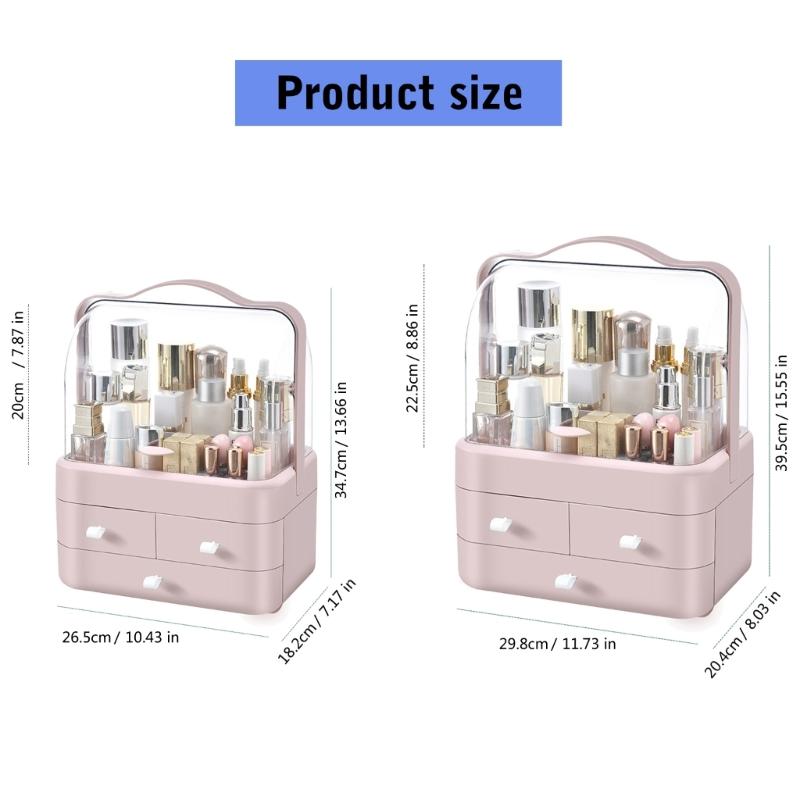 Sturdy PVC Cosmetic Organizers With Clear Drawers for Quick Access for Makeup Lovers and Families Organization