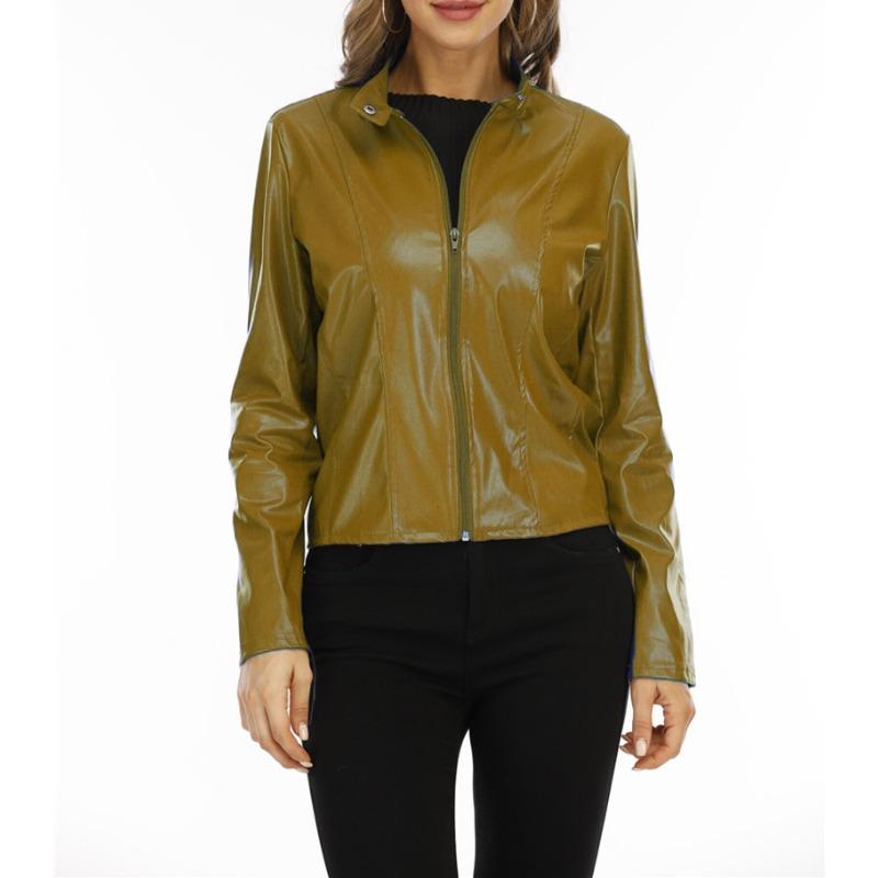 Autumn and winter fashion leather suit jacket women, urban beauty high-end temperament long-sleeved ladies jacket jacket MJ0087