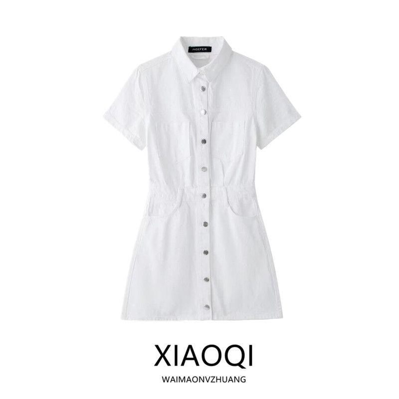 Fashion Style 2024 Summer New Women's Clothing Elegant All-Matching Jeans Mini Dress Short Skirt 6164129