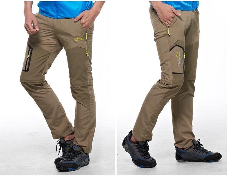 Men's Quick-Dry Convertible Mountaineering Pants & Shorts - Breathable, Lightweight 5817