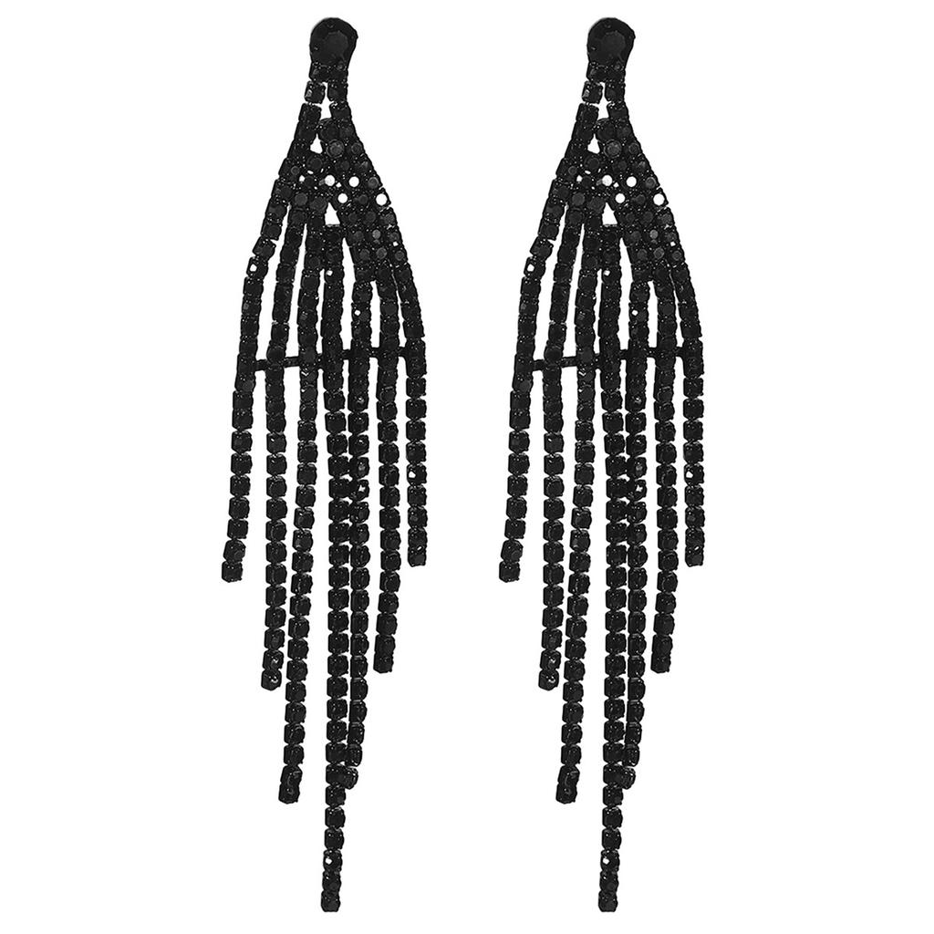 Tassel earrings European and American temperament stud earrings retro niche earrings